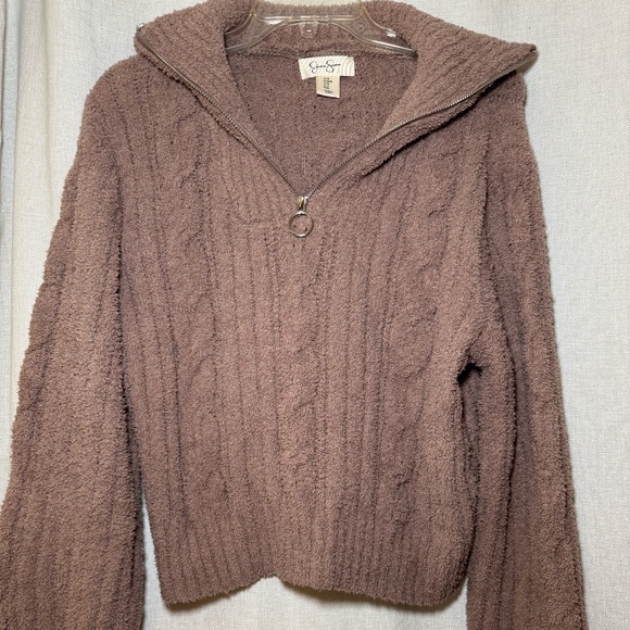 V Neck Tan Jessica Simpson Chucky Sweater - Picture 1 of 5